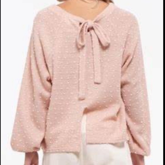 Blu Pepper Sweaters - Pink Swiss Dot Sweater